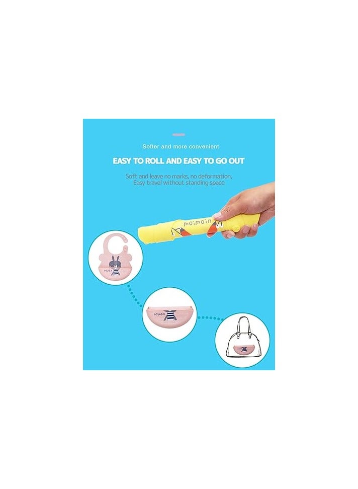 Pixie Baby Silicone Bibs Easily Clean, Soft Adjustable Waterproof Toddler Silicone Bibs for Babies Girl and Boy Squirrel - Image 3