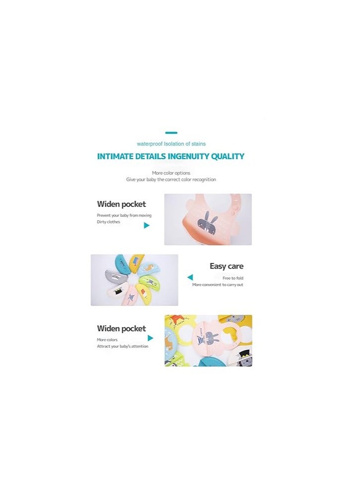 Pixie Baby Silicone Bibs Easily Clean, Soft Adjustable Waterproof Toddler Silicone Bibs for Babies Girl and Boy Squirrel - Image 4