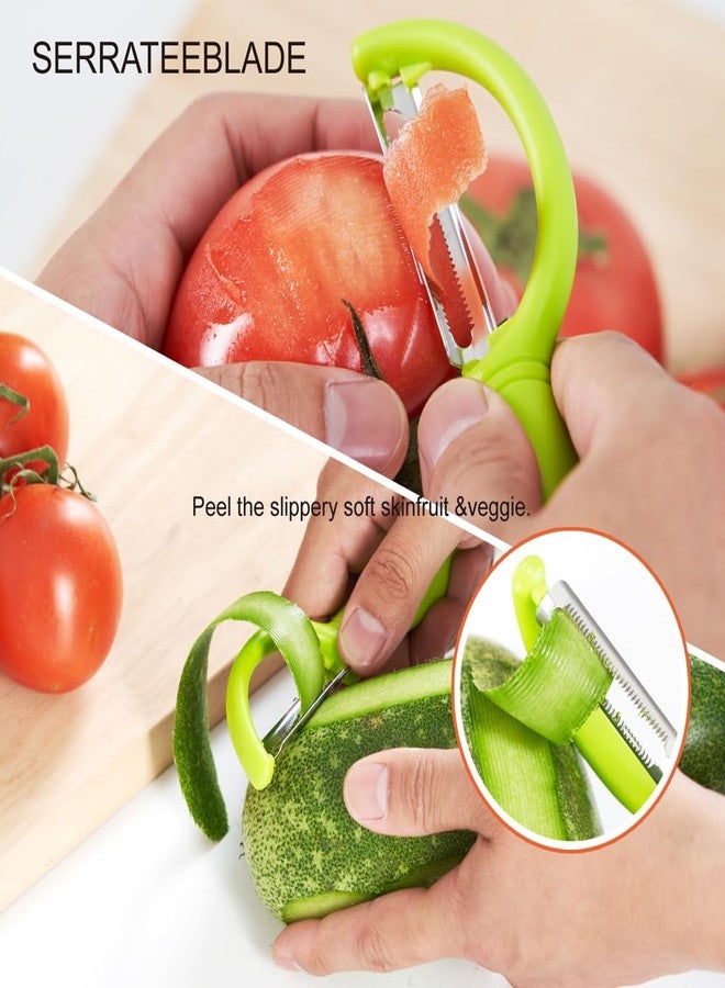 Soft Home Multi-Functional Kitchen Peeler Set: Potato, Carrot, Apple Peelers + Corn Remover, Orange Peeler Tool, Y Peeler for Veggie & Fruit (Color-1) - Image 5