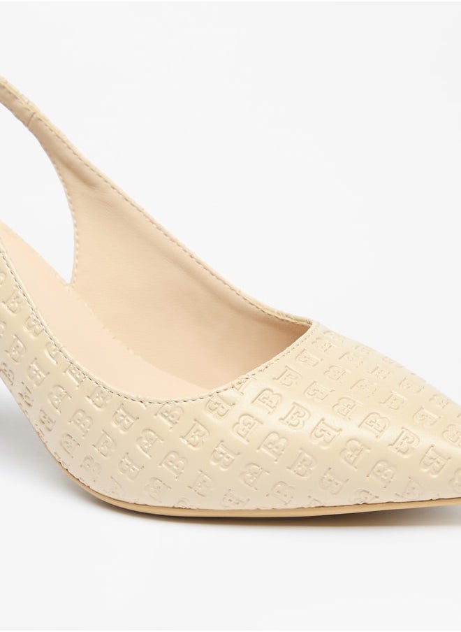 Flora Bella By Shoexpress - Women's Textured Pumps With Buckle Closure And Block Heels - Image 1