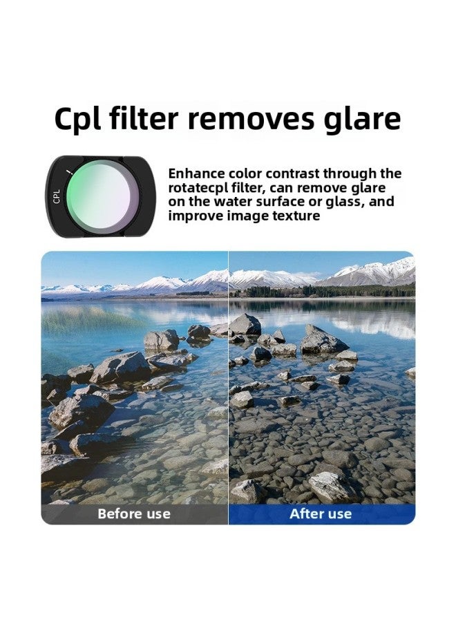 مرشح Mi Diu Dajiang Pocket3 مرشح بدلة مغناطيسية للأشعة فوق البنفسجية مرآة Cpl Polarizer Nd Filter مرآة طرحية سوداء ناعمة اللون: لمرشح DJI Pocket 3 【مرآة ضوء النجوم ذات 4 خطوط】 - Image 4