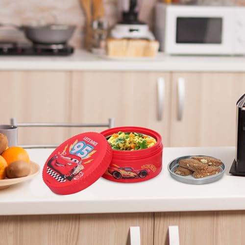 JAYPEE Unimunch PU Insulated Inner Stainless Steel Lunch Box with Steel Dish | Spillproof Ideal for Snacks| Easy to Carry Non Toxic |Safe for Storing Food,375 ml, Red - Image 4