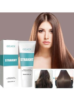 Hair Straightening Cream Moisturising Hair Cream Protective Smoothing Cream for Strong Hair Silky Hair Cream for Straight Hair Anti Frizz Hair Straightening Cream for Soft Hair