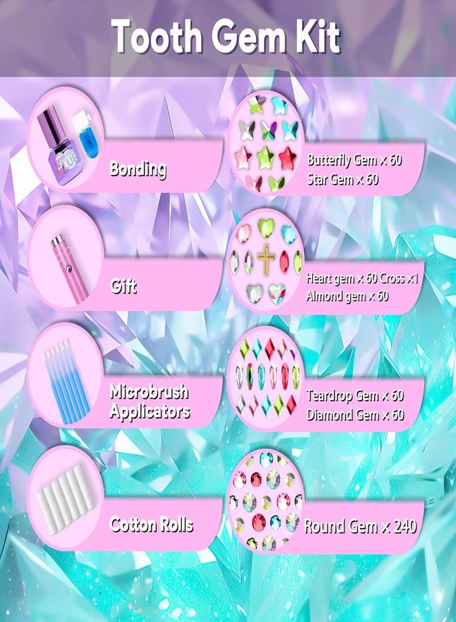 YOLEYUAN Y2K Tooth Gem Kit, 600 Pieces Crystal Collection - Insta-Worthy Sparkle Gems Set with Luxury Picker Tools & 6 Micro Brushes - Slay-Worthy Sparkle Fashion Accessories - Image 2