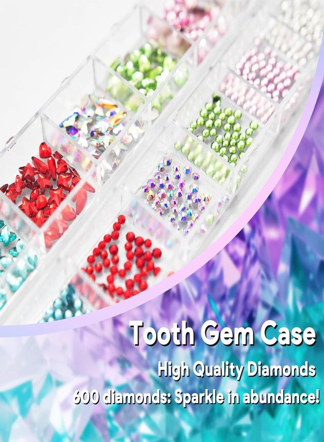 YOLEYUAN Y2K Tooth Gem Kit, 600 Pieces Crystal Collection - Insta-Worthy Sparkle Gems Set with Luxury Picker Tools & 6 Micro Brushes - Slay-Worthy Sparkle Fashion Accessories - Image 3