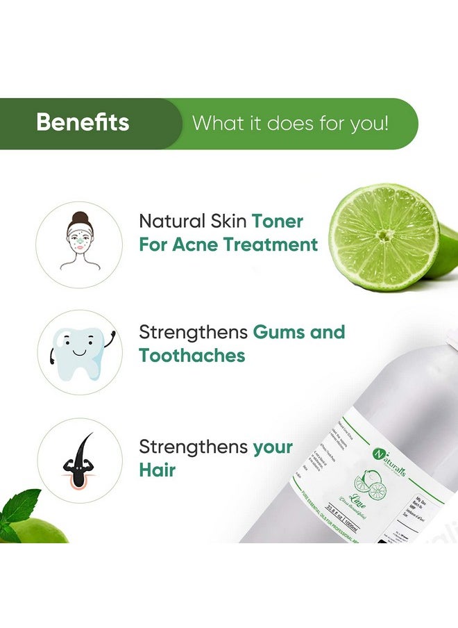 Naturalis Naturalis Essence of Nature Lime essential oil 100% Undiluted Pure and Natural Therapeutic grade for Skin, Hair, Face Care and Aromatherapy - 500ml  - Image 3