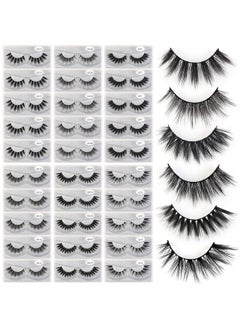 MAGEFY 30 Pairs 6 Styles Faux Mink Eyelashes, 16Mm20Mm Lashes Natural Look To Dramatic False Eyelashes, Handmade Reusable Fake Eyelashes With Portable Boxes  - Image 1
