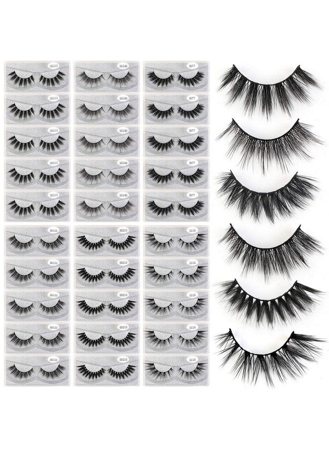 MAGEFY 30 Pairs 6 Styles Faux Mink Eyelashes, 16Mm20Mm Lashes Natural Look To Dramatic False Eyelashes, Handmade Reusable Fake Eyelashes With Portable Boxes - Image 1