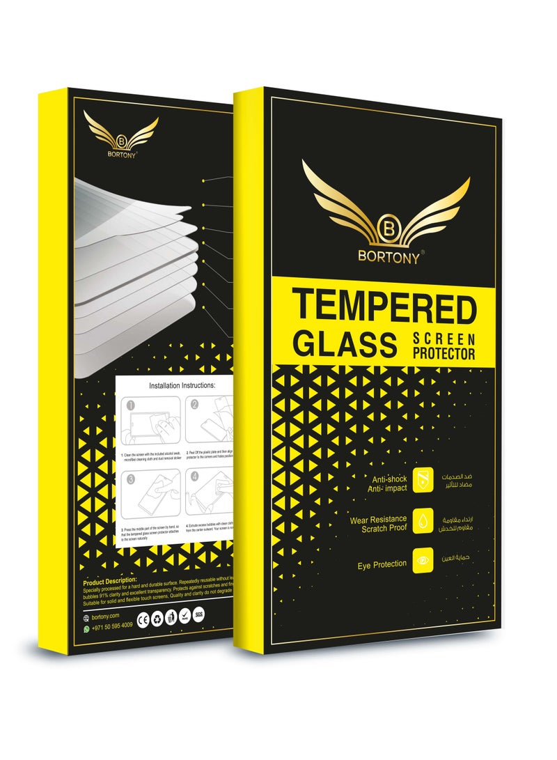 BORTONY Tempered Glass Screen Protector For OnePlus Nord N10 5G Clear/Black - Image 2