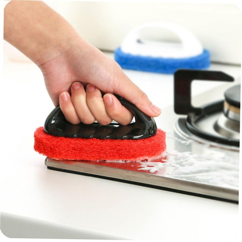 Long Handle Kitchen Cleaning Brush with Sponge Scrubber for Bathroom Easy to Dry - Image 4