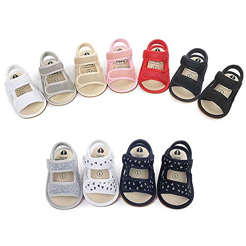 OAISNIT Baby Girls Boys Sandals Premium Breathable Anti-Slip Rubber Sole Infant Summer Outdoor Shoes Soft Toddler First Walkers (12-18 Months Toddler, A-White) - Image 2