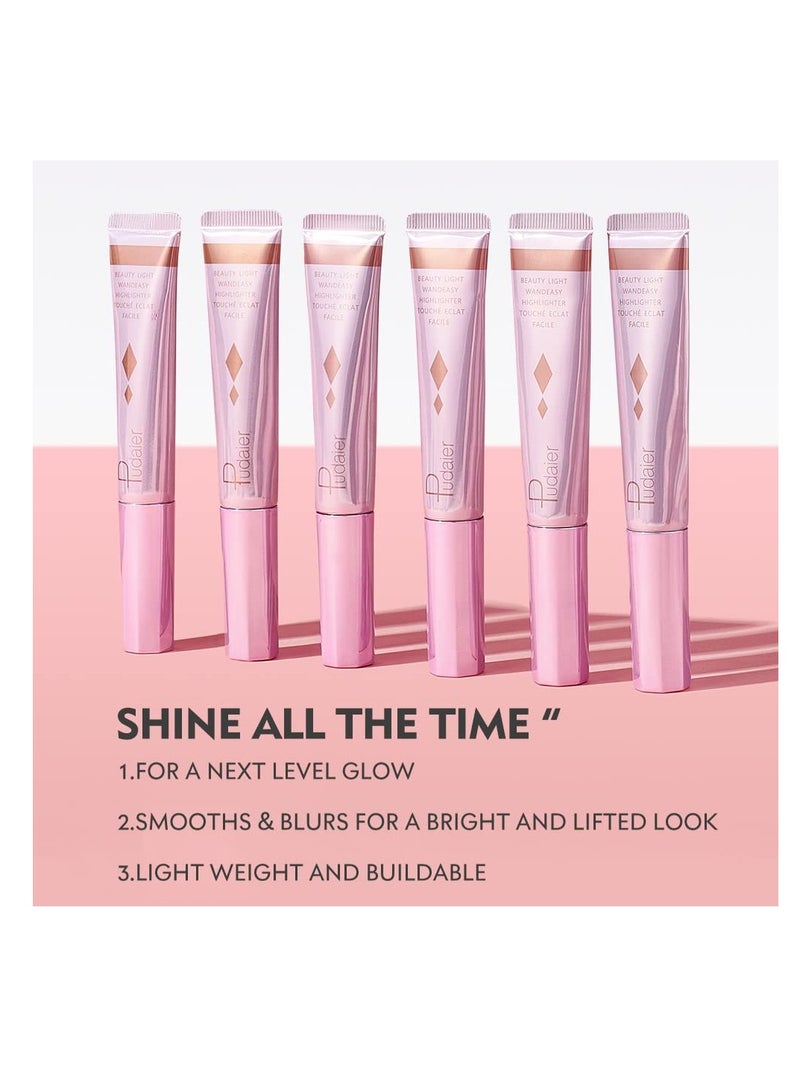 SYOSI 2Pcs Contour Beauty Wand, Silky Cream Contour Stick with Cushion Applicator, Face Highlighter, Bronzer and Blush Makeup, Long Lasting, Lightweight and Blendable (Tomato and Barbie Pink ) - Image 5