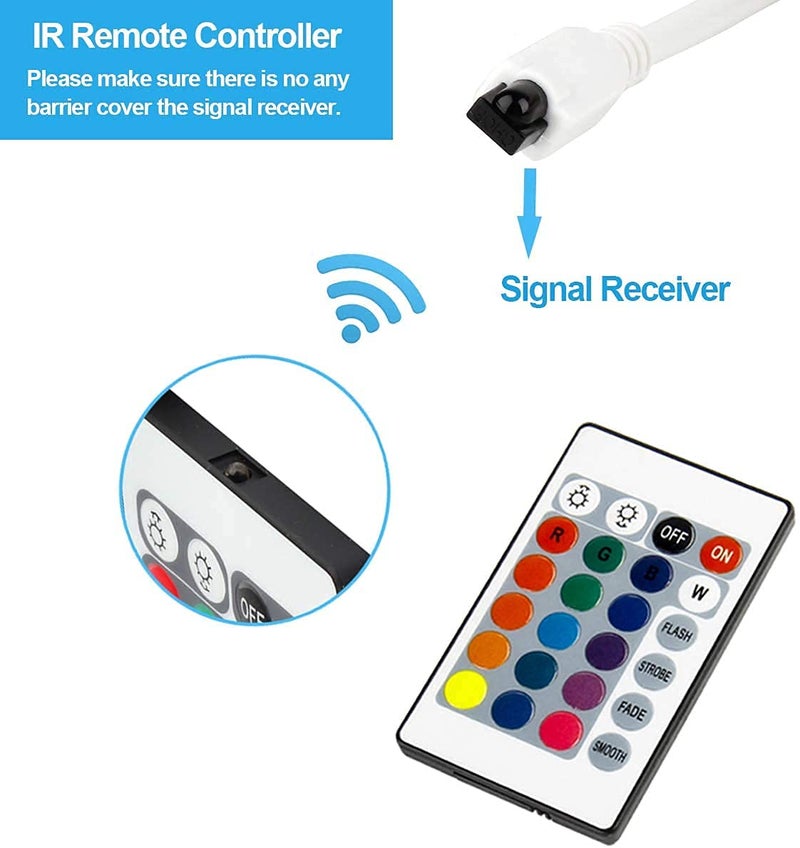 SUPERNIGHT 24 Keys RGB LED Strip Light Wireless Dimmer Remote Controller Led Light Remote Replacement for SMD 5050 3528 2835 Led Strip Lights - Image 5