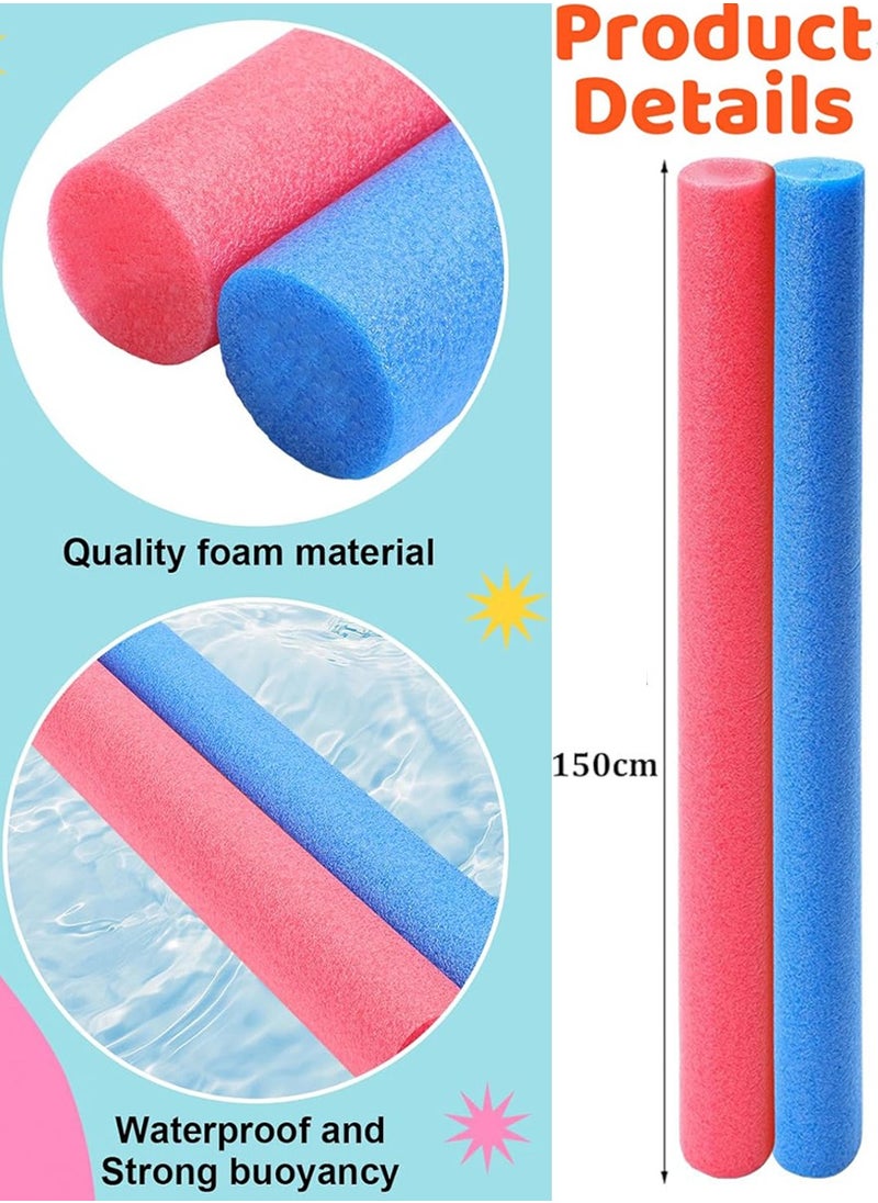 ISHWAZ Bundle of 2 Red And Blue  Swimming Pool Noodles - Perfect Swimming Tool For aquatic Workouts, For beginners and trainers  - Image 3