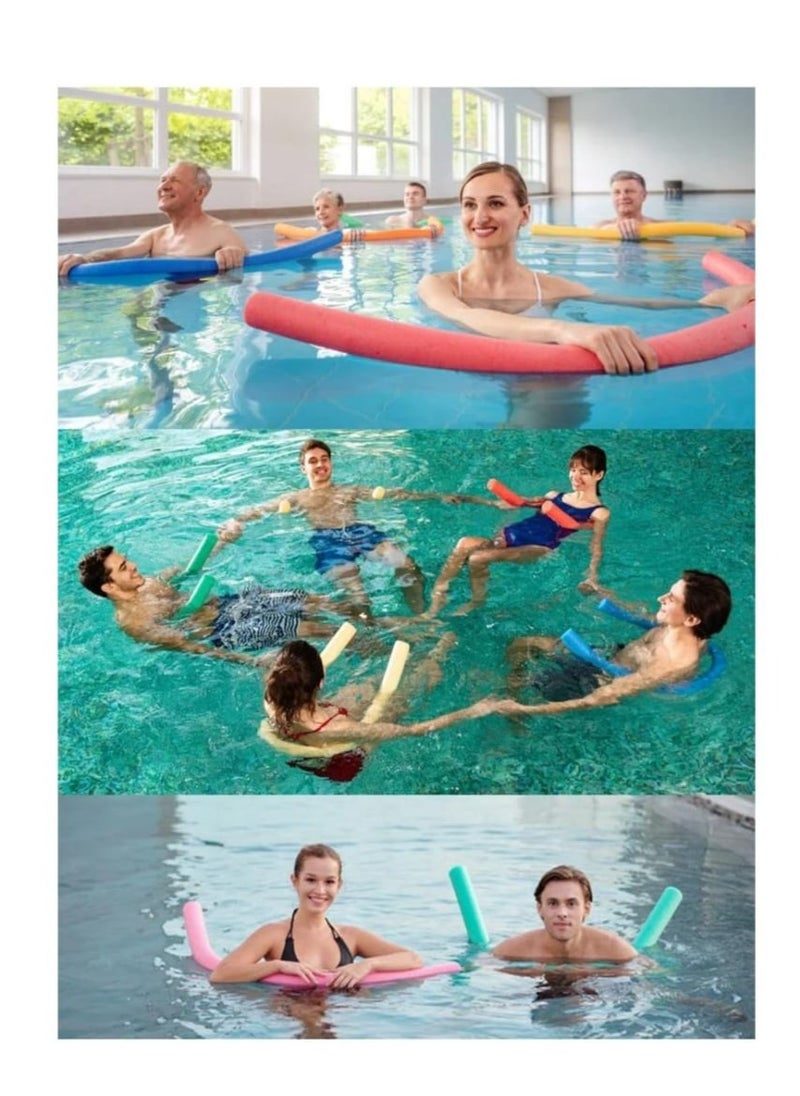 ISHWAZ Bundle of 2 Red And Blue  Swimming Pool Noodles - Perfect Swimming Tool For aquatic Workouts, For beginners and trainers  - Image 2