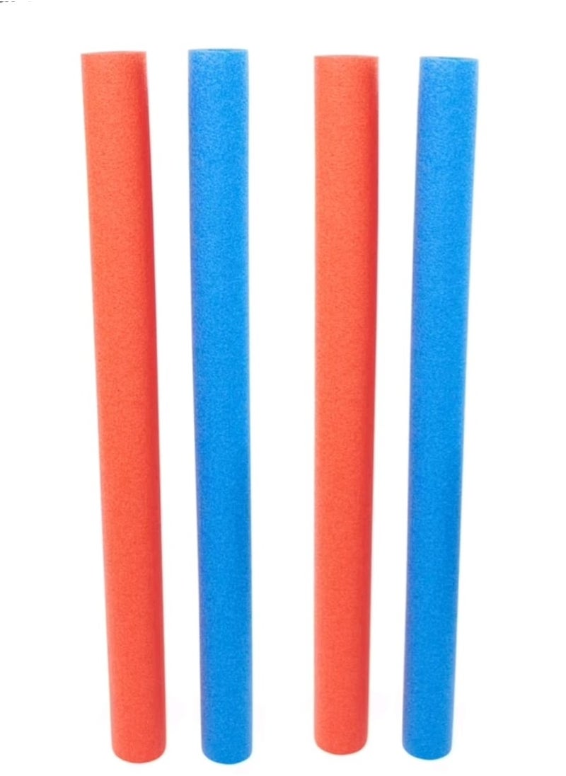 ISHWAZ Bundle of 2 Red And Blue  Swimming Pool Noodles - Perfect Swimming Tool For aquatic Workouts, For beginners and trainers  - Image 1
