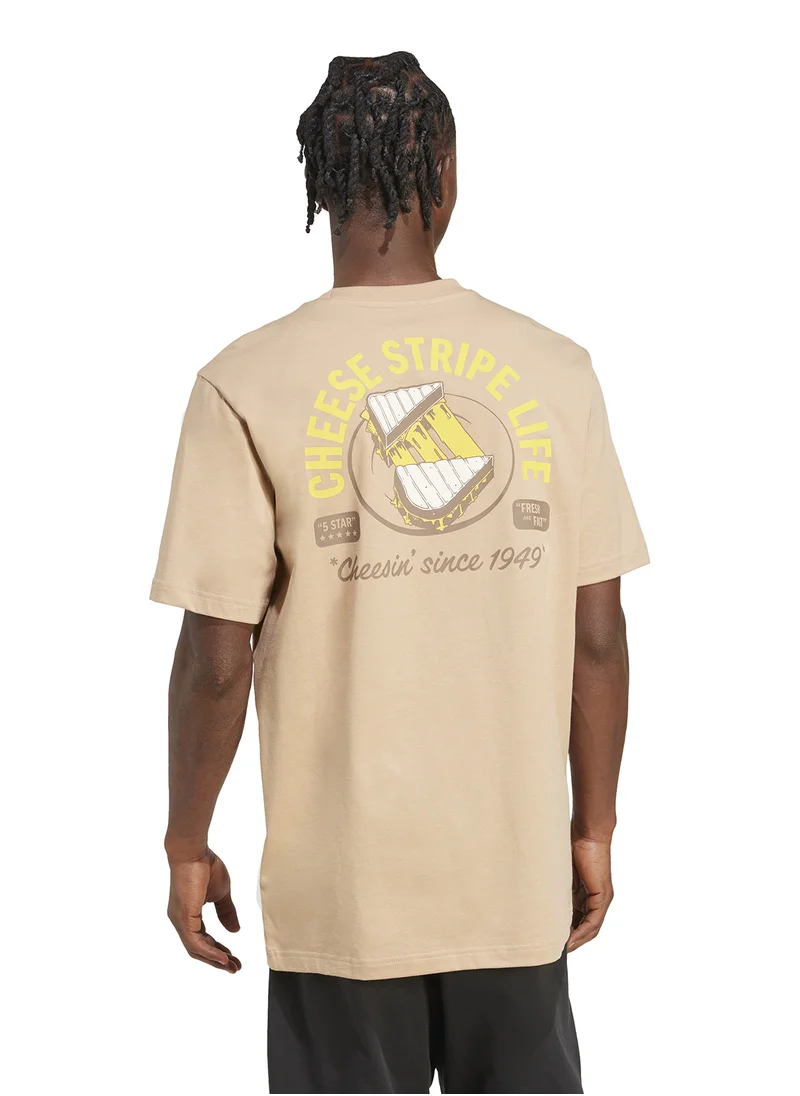 اديداس Food Grilled Cheese Graphic T-Shirt