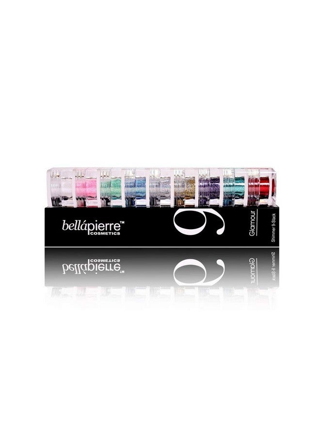 BellaPierre Shimmer Powder 9 Stack ; Paraben Free Eyeshadow ; Vegan & Cruelty Free Eye Makeup 9 Count Glamour - Image 3
