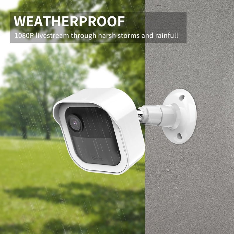Pefecon All-New Blink Outdoor Camera Housing and Mounting Bracket (4th Gen and 3rd Gen), 3 Pack Protective Cover and 360 Degrees Adjustable Mount with Sync Module Outlet Mount (White) - Image 5
