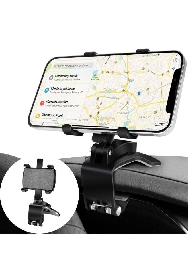 Car Phone Mount for Auto Hands Free 360 Rotatable, Car Phone Clip Holder Universal Mobile Stand for Vehicle Dashboard Windscreen Air Vent Cell Smartphone Apple iPhone Pro Max Samsung Xiaomi - Image 1
