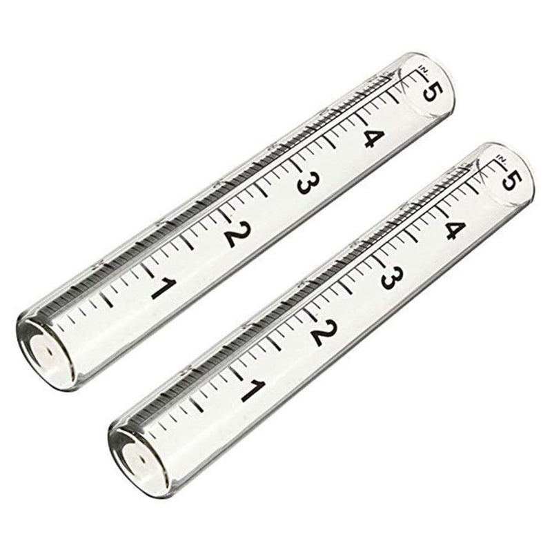 5 Inch Glass Rain Gauge Replacement Tube with Detachable Spiral Stake Metal Frame 2PCS Set - Image 4