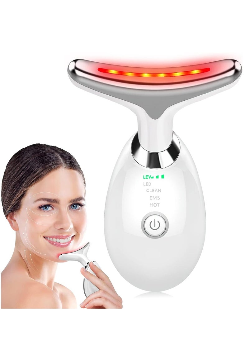 DIGI CORE Red Light Therapy Device for Face & Neck, 7-Color LED Facial Massager with Vibration & Thermal Care, Anti-Wrinkle, Double Chin Reduction & Skin Tightening, Face Sculpting & Anti-Aging Skincare Tool for Women & Men - Image 2