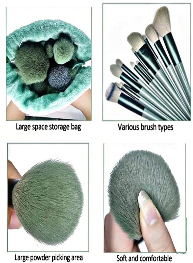 GOLD MAX Makeup Brushes Set 13 pcs Face, Eye, Highlighter, Concealer, Blending, Powder, Eye Makeup Brush, for multple uses, Brushes stored in a pouch, easy for travellng - Image 3