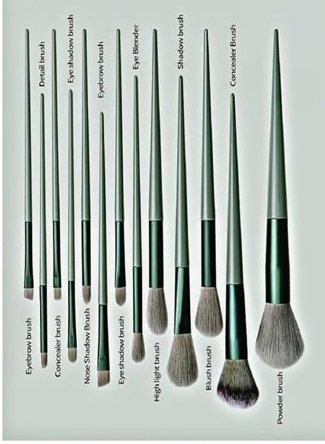 GOLD MAX Makeup Brushes Set 13 pcs Face, Eye, Highlighter, Concealer, Blending, Powder, Eye Makeup Brush, for multple uses, Brushes stored in a pouch, easy for travellng - Image 4