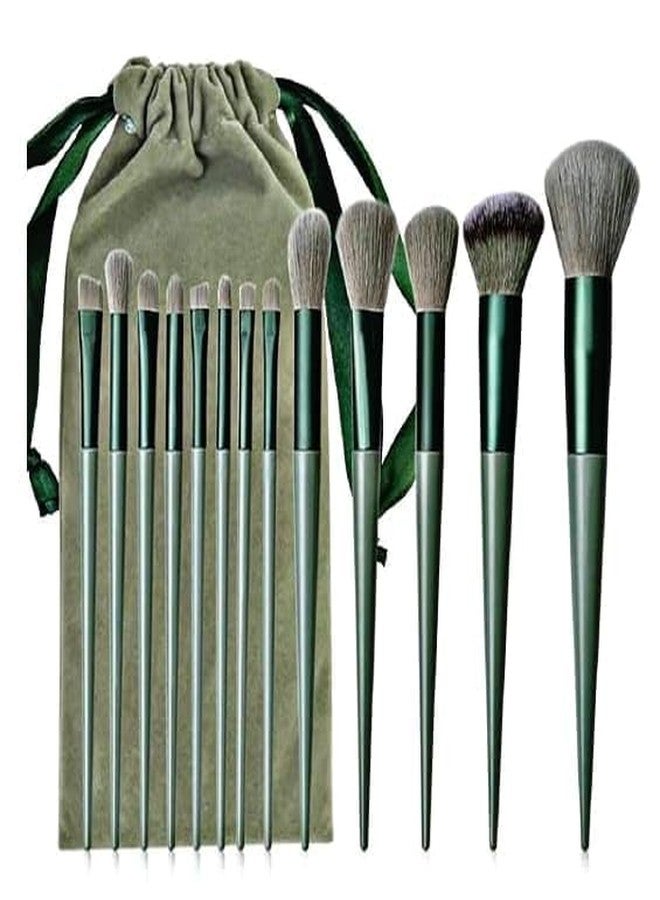 GOLD MAX Makeup Brushes Set 13 pcs Face, Eye, Highlighter, Concealer, Blending, Powder, Eye Makeup Brush, for multple uses, Brushes stored in a pouch, easy for travellng - Image 2