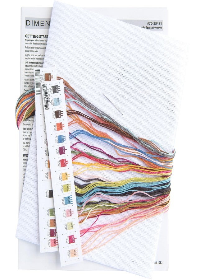 Dimensions Butterflies and Wildflower Vases Counted Cross Stitch Kit, 16" x 8", 16 Cnt. White Aida 5 pcs - Image 3