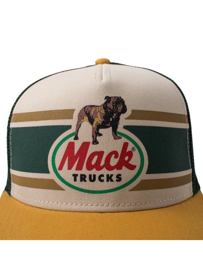 AMERICAN NEEDLE Mack Trucks Unisex Adjustable Snapback Baseball Hat, Sinclair (Ivory/Green/Yellow), One size - Image 3