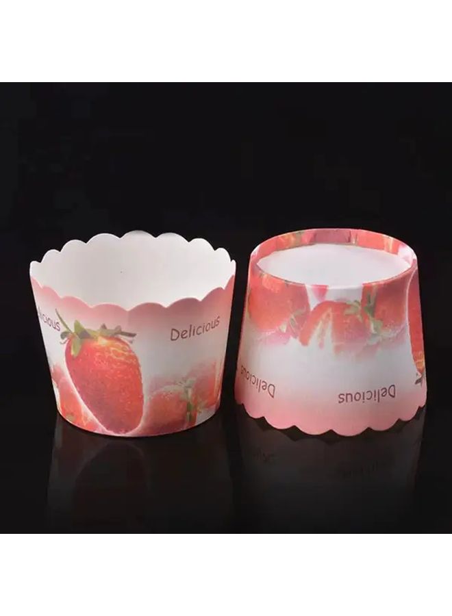 Strawberries Design Baking Cups 100pcs Disposable Cake Containers For Family Events - Image 3