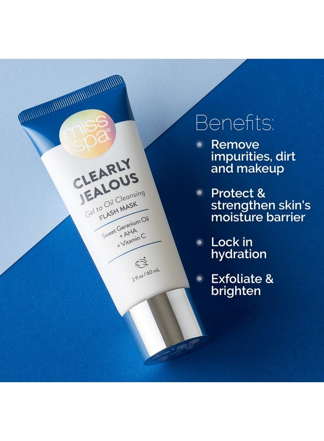 MISS SPA Gel Cleansing Flash Face Mask For Women Vitamin C Makeup Remover Alpha Hydroxy Acid Antioxidant Remove Impurities & Dirt Exfoliate & Brighten Skin Dermatologist Tested2 Oz. - Image 3