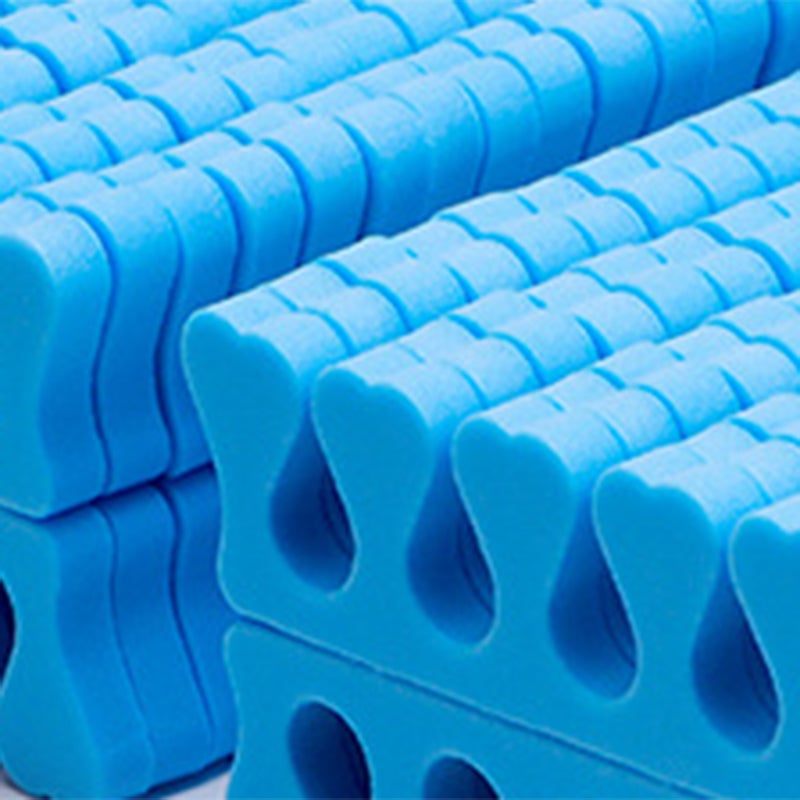 Toe Separators: Blue 100Pcs Soft Sponge - Skin Friendly Flexible Operation - Toe Spacers for Home Nail Salon, Nail Artists and Beginners - Image 4