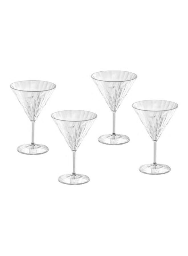 Koziol Martini Glass Transparent Club No 12 345ml, Polycarbonate (Pack of 4) - Image 2