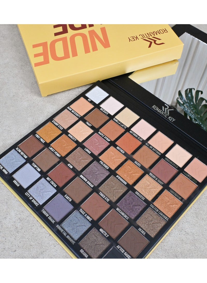 Romantic Key Large Gradient Nude Eyeshadow Palette - 63 Multi-Color - Image 3