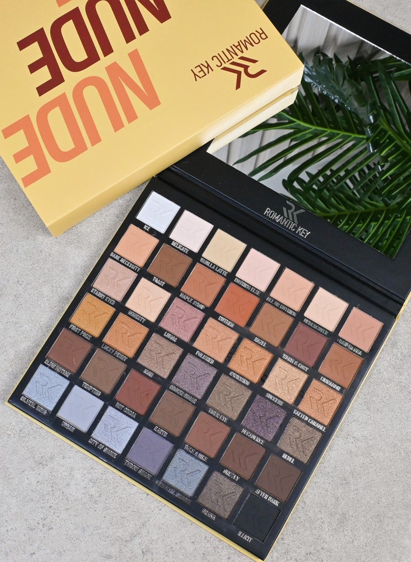 Romantic Key Large Gradient Nude Eyeshadow Palette - 63 Multi-Color - Image 2