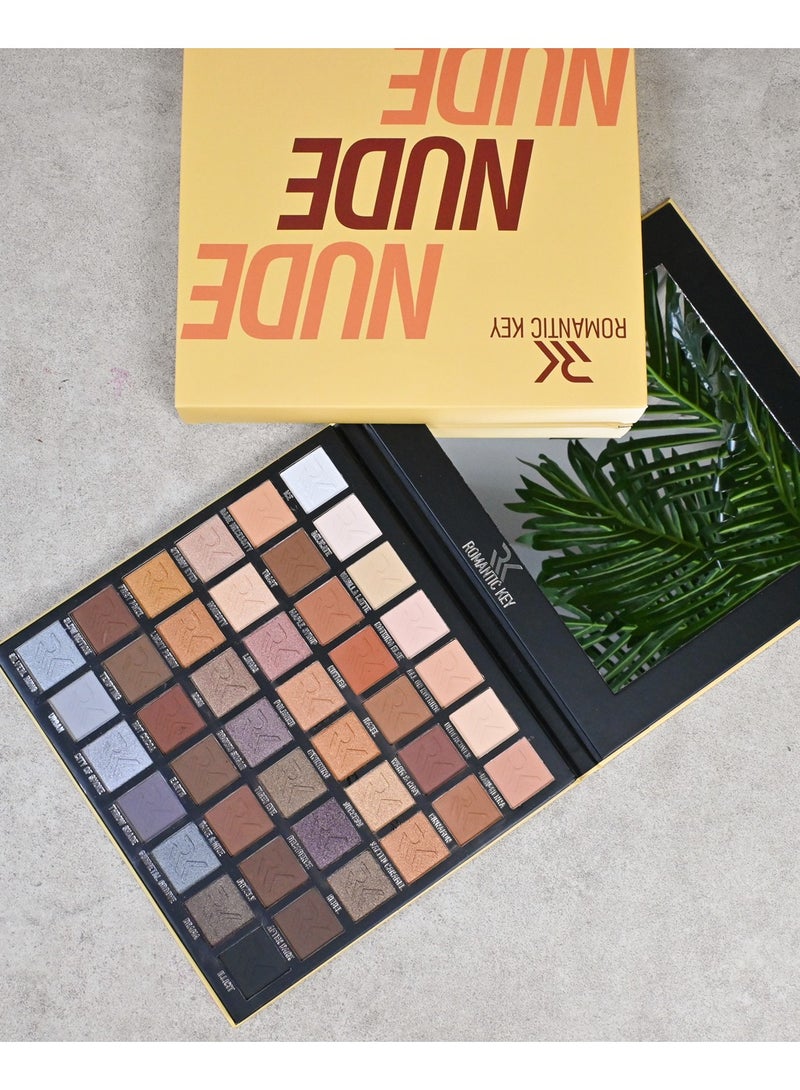 Romantic Key Large Gradient Nude Eyeshadow Palette - 63 Multi-Color - Image 1