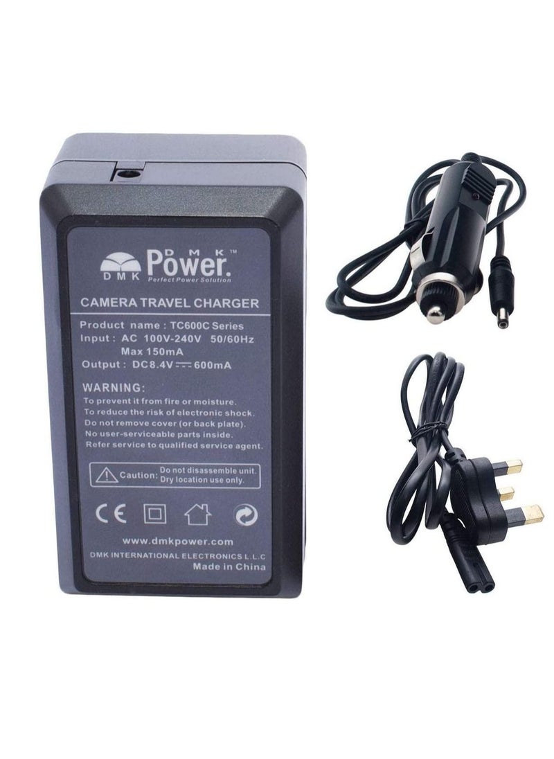 DMK Power - DMK Power DMW-BCD10/S007E Battery Charger TC600C Compatible with PANASONIC TZ3 TZ2 TZ4 TZ11 Camera etc - Image 1