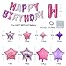 KALOR Purple and Pink Happy Birthday Balloons Kit with 16 Inch Mylar Foil Letters Balloon and Star Balloons for Birthday Party Decorations Photo Booth Backdrop - Image 4