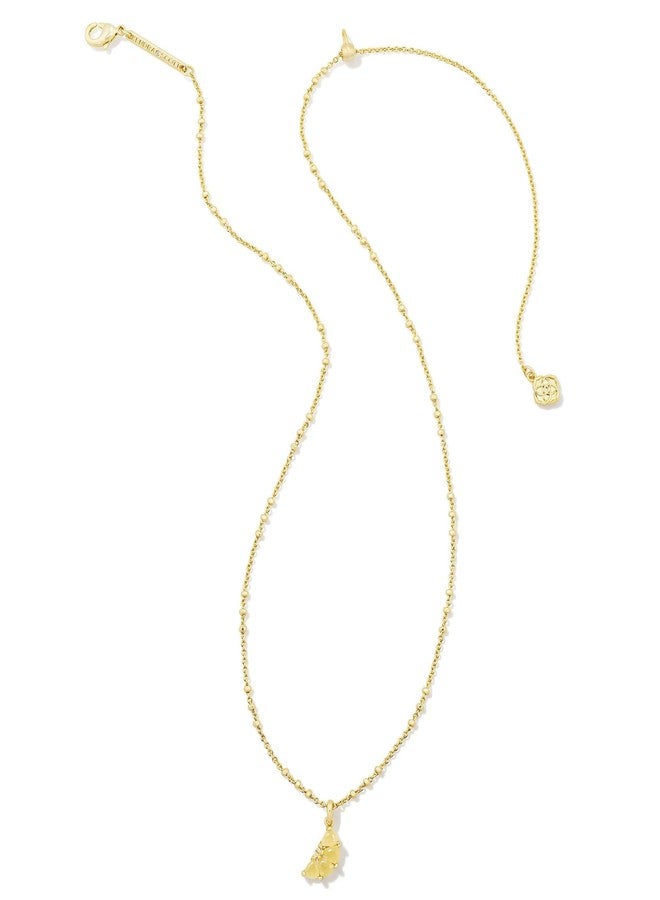 Kendra Scott قلادة كندرا سكوت القصيرة على شكل ليمون، مصنوعة من نحاس مطلي بالذهب عيار 14، مجوهرات عصرية للنساء، زجاج أوباليت أصفر - Image 2