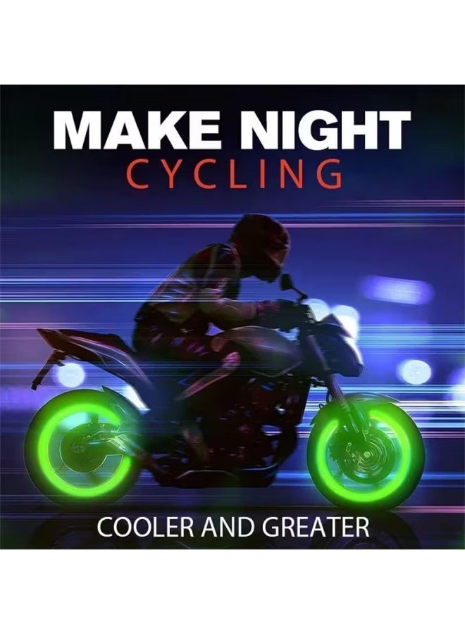 20 قطعة من أغطية صمامات الإطارات الفلورية، أغطية صمامات عجلات السيارات المضيئة، مناسبة للسيارات والدراجات الهوائية بشكل عام، ملحقات خارجية مضيئة للسيارات، إضاءة رائعة (أحمر، وردي، أزرق، أصفر، أخضر). - Image 4