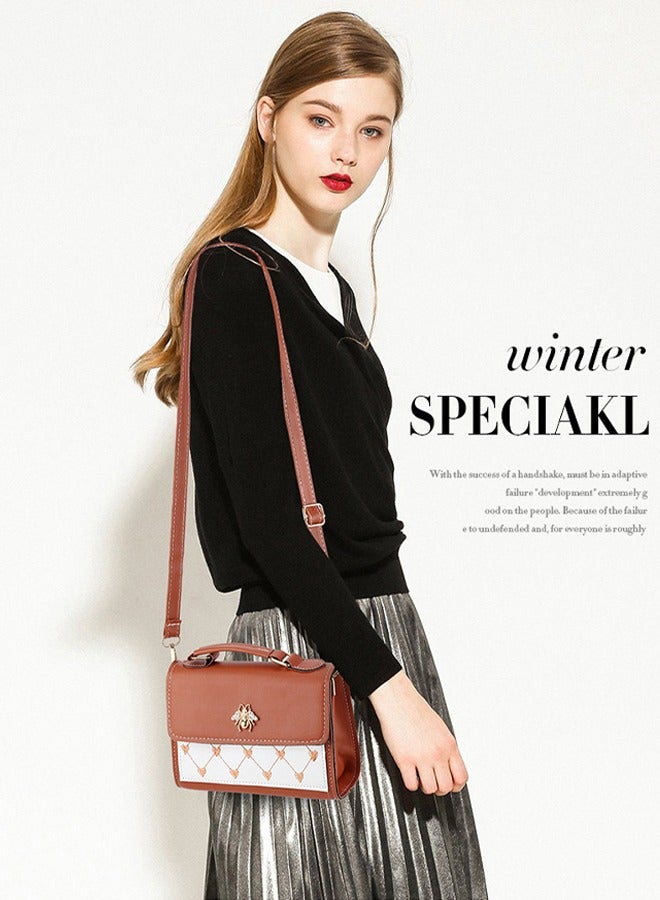 DUNISO Crossbody bag for women,magnetic button shoulder bag，PU leather handbag bag，with adjustable shoulder strap,suitable for shopping, dating, travel and work，20*15*6cm - Image 2