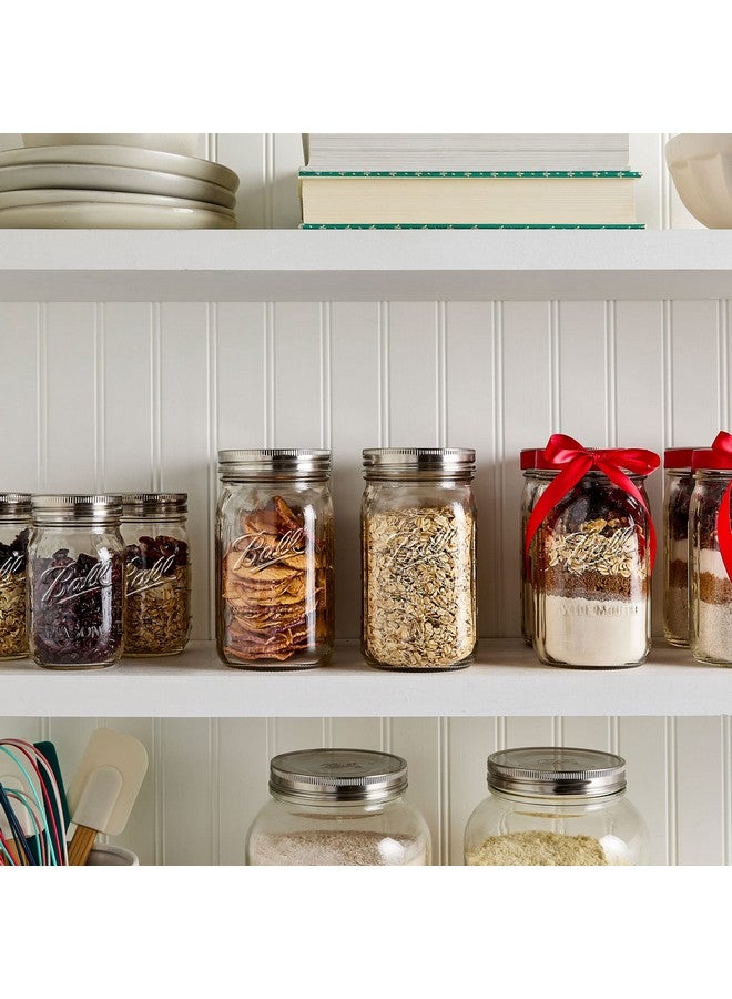 بول جار أغطية برطمانات ماسون من الفولاذ المقاوم للصدأ من قطعة واحدة من Ball Jar، ذات فوهة واسعة، عبوة من 6 قطع، فضية - Image 4