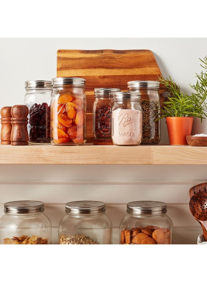 بول جار أغطية برطمانات ماسون من الفولاذ المقاوم للصدأ من قطعة واحدة من Ball Jar، ذات فوهة واسعة، عبوة من 6 قطع، فضية - Image 5