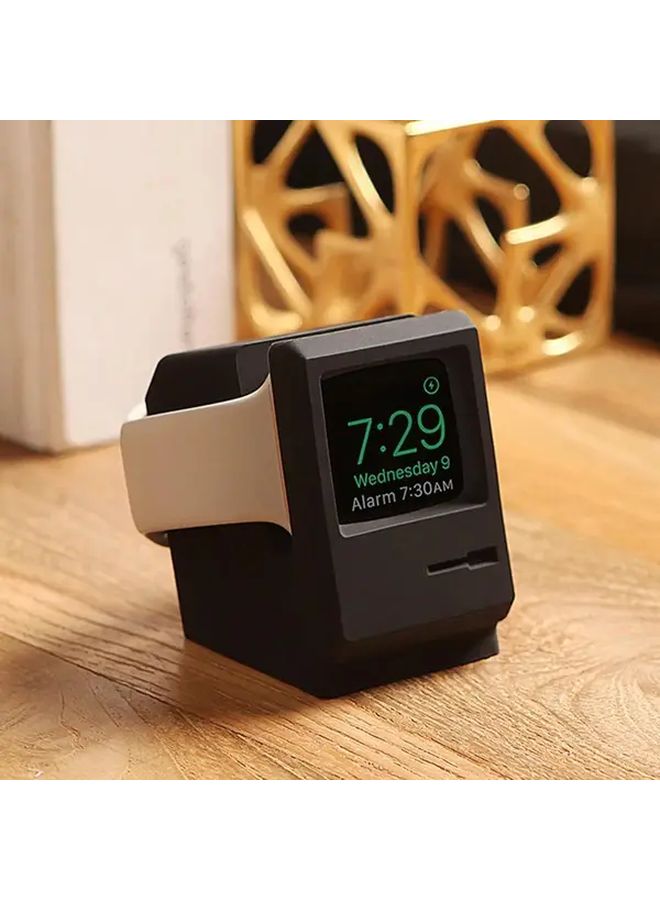 White Silicone Desktop Charging Stand Compatible With Apple Watch Models 1 Through 8 And Se Ideal For Uncharged Devices Great Gift For Valentine S Day Birthdays And Holidays - Image 3