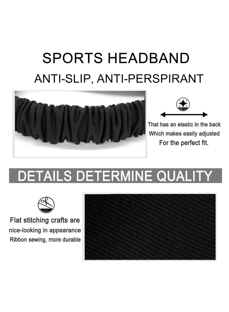 Rightsure 3 Pack Workout Headbands Sports Headbands for Women Men, Running Headband, Sweatband Sports Headband for Running,Cycling,Basketball,Yoga,Fitness Workout - Image 4