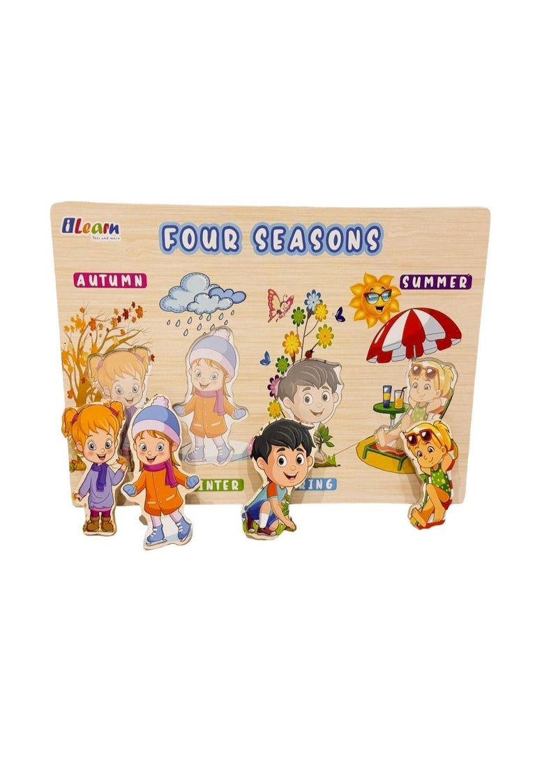iLearn Seasons wooden puzzle - Image 1