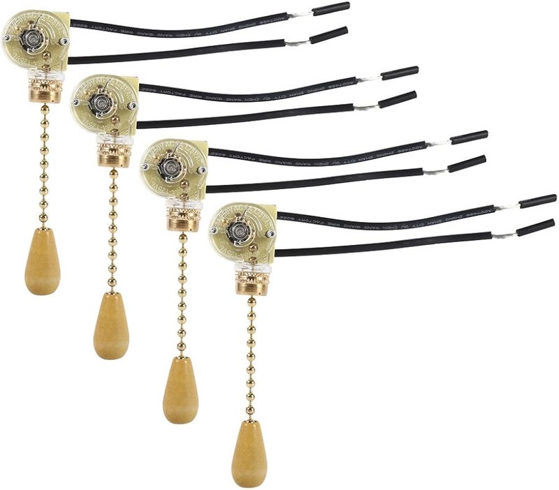 Ceiling Fan Pull Chain Extension Cord Switch 4PCS Decorative Light Pulls 250V - Image 5