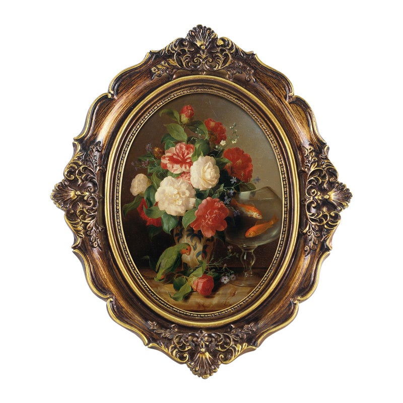 FOLKOR Framed Wall Art Decor for Kitchen Dining Room Bathroom Vintage Still Life Flower Oil Paintings Prints with Gold Photo Frame Floral Artwork for Home Office Library Book Shop Decoration 5x7 - Image 2